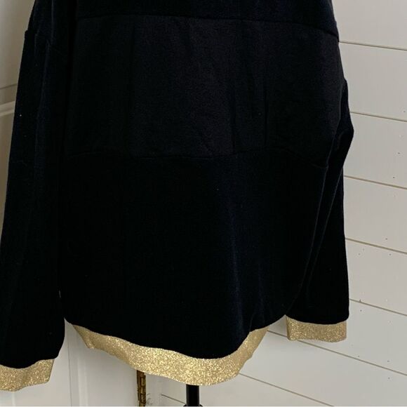 NWT Nike women’s therma Icon Clash Fleece crewneck gold sparkle size XL - Picture 4 of 15